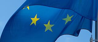 Europaflagge im Wind